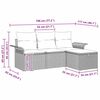 vidaXL Garten-Sofa-Set mit Kissen mit Speicher 4 pcs Braun Poly Rattan