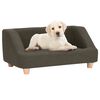 vidaXL Hundesofa Dunkelgrau 95x63x39 cm Leinen