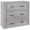 vidaXL Sideboard Grau Sonoma 80x33x70 cm Holzwerkstoff