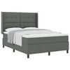vidaXL Boxspringbett mit Matratze Dunkelgrau 190 x 140 cm Stoff