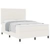 vidaXL Boxspringbett Creme und Wei&szlig; 160 x 200 cm Cordstoff