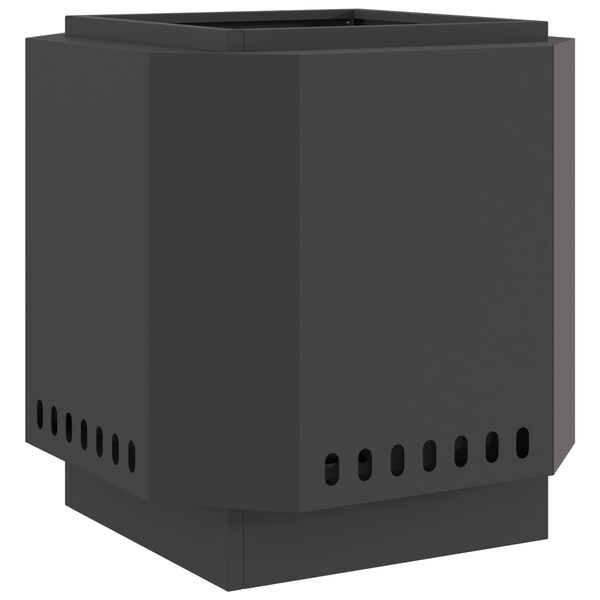 vidaXL Rauchfreier Feuerkorb Schwarz 48 x 48 x 51 cm Stahl