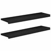 vidaXL Fensterb&auml;nke 2 stk. Schwarz 90 x 30 x 2 cm Massivholz Buche