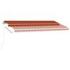 vidaXL Standmarkise Manuell Einziehbar 450x350 cm Orange/Braun