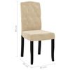 vidaXL Esszimmerst&uuml;hle 6 Stk. Creme Samt