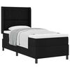 vidaXL Boxspringbett mit Kissen mit Kopfteil Schwarz 200 x 90 cm Stoff