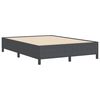 vidaXL Boxspringbett Dunkelgrau 140 x 190 cm Samt