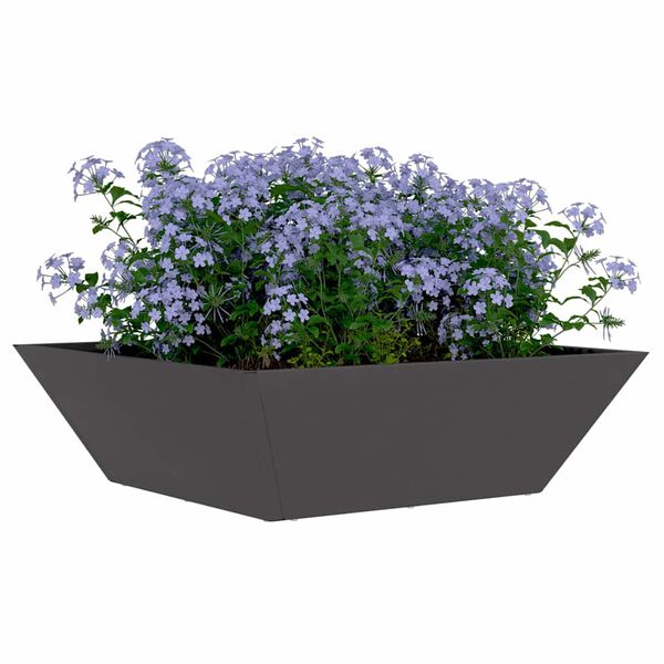 vidaXL Garten-Pflanzgef&auml;&szlig; 5 pcs Schwarz 50 x 50 x 15 cm