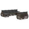 vidaXL Gartensofa-set 9 pcs Grau und Dunkelgrau Poly-Rattan