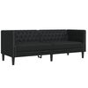 vidaXL 2-tlg. Chesterfield-Sofa-Set Schwarz Kunstleder