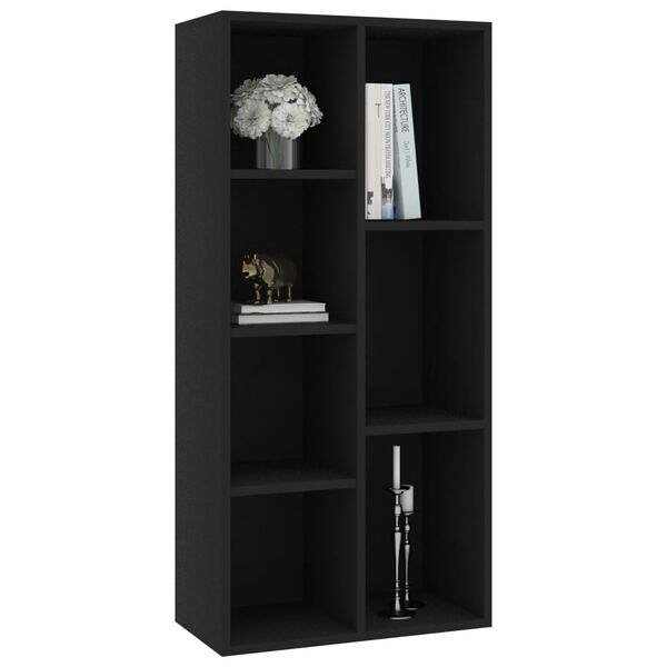 vidaXL B&uuml;cherregal Schwarz 50x25x106 cm Holzwerkstoff