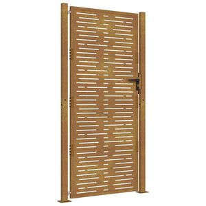vidaXL Gartentor 100x200 cm Cortenstahl Quadratisches Design
