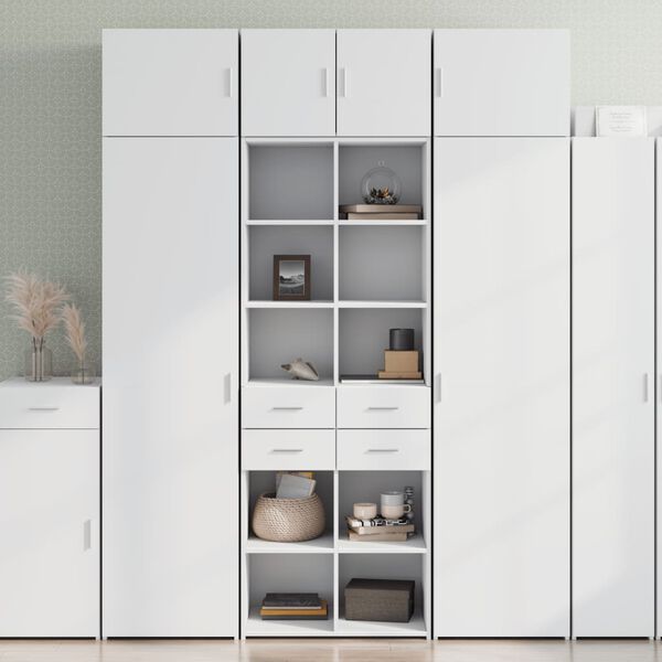 vidaXL Highboard Wei&szlig; 70x42,5x185 cm Holzwerkstoff