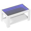vidaXL LED-Couchtisch Wei&szlig; 93x53x45 cm Holzwerkstoff