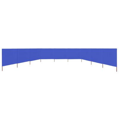 vidaXL 9-teiliges Windschutzgewebe 1200 x 80 cm Azurblau