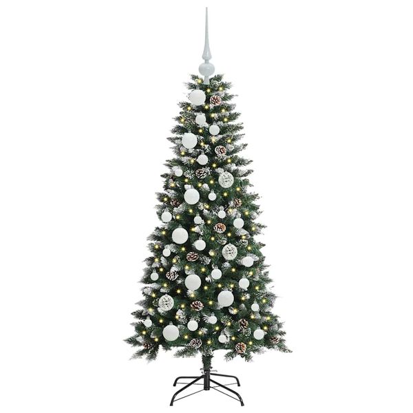 vidaXL K&uuml;nstlicher Weihnachtsbaum mit 150 LEDs mit St&auml;nder Gr&uuml;n 120 cm