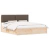 vidaXL Bettgestell mit gepolstertem Kopfteil Taupe 180 x 200 cm