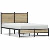 vidaXL Metallbett ohne Matratze Sonoma-Eiche 120x200 cm