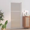 vidaXL Innent&uuml;r 93x201,5 cm Wei&szlig; Mattglas und Aluminium