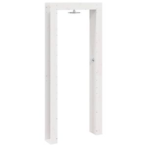 vidaXL Gartendusche 226 cm Massivholz Kiefer und Edelstahl Wei&szlig;
