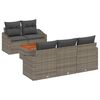 vidaXL Gartensofa-set 6 Stk. Grau Poly-Rattan