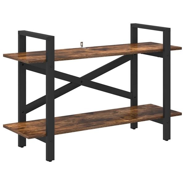 vidaXL B&uuml;cherregal Ger&auml;ucherte Eiche 100 x 33,5 x 64 cm Holzwerkstoff