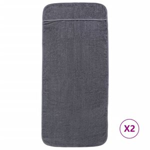 vidaXL Strandt&uuml;cher 2 Stk. Anthrazit 60x135 cm Stoff 400 GSM