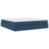 vidaXL Aufbewahrungsbett mit Matratze Blau 200 x 200 cm Polyester