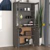 vidaXL Highboard HAMAR Massivholz Kiefer Hellgrau