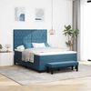 vidaXL Boxspringbett mit Matratze Dunkelblau 140 x 200 cm Samt