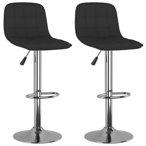 vidaXL Barhocker 2 Stk. Schwarz Stoff