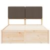 vidaXL Bettgestell mit gepolstertem Kopfteil Taupe 120 x 200 cm