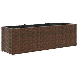 vidaXL Hochbeet mit 3 F&auml;chern Braun 105x30x32 cm Poly Rattan