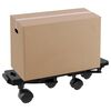 vidaXL Transportroller mit 4 Rollen 4 Stk. Schwarz Polypropylen 170 kg