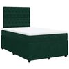 vidaXL Boxspringbett mit Matratze Dunkelgr&uuml;n 120x200 cm Samt