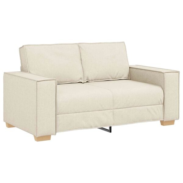 vidaXL Sofa 2 pcs Beige 220 x 80 x 84 cm Leinenmischgewebe
