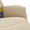 vidaXL Massagesessel mit Fu&szlig;teil Creme Stoff
