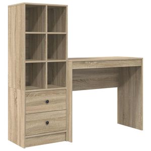 vidaXL Schreibtisch Sonoma-Eiche 135,5 x 40 x 127 cm 2 stk.