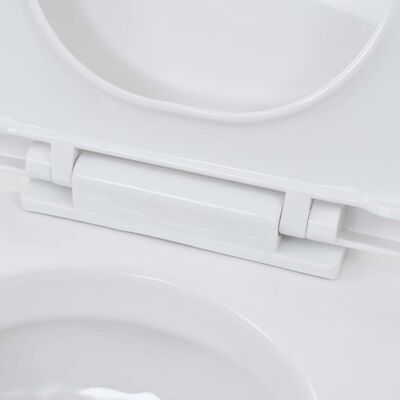 vidaXL Wand-WC Keramik Weiß