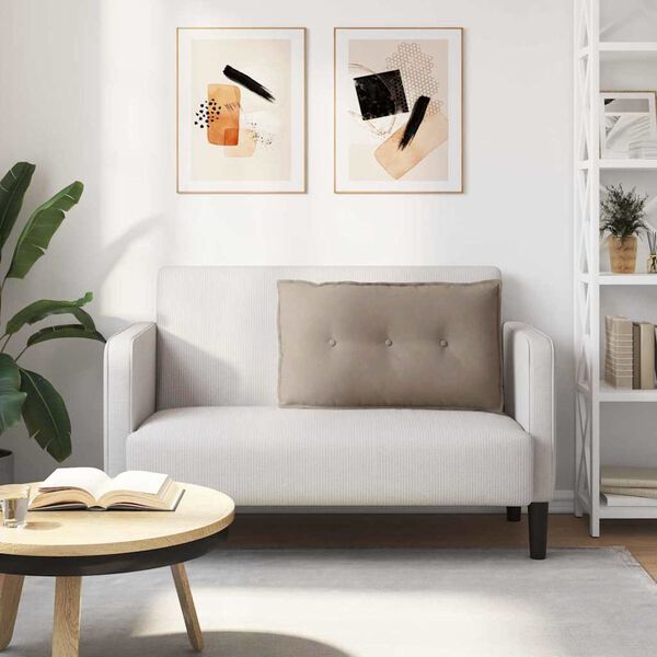 vidaXL R&uuml;ckenkissen Taupe 80 x 50 cm Mikrofaserstoff