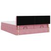 vidaXL Ottoman-Bett mit Matratzen & LEDs Rosa 160x200 cm Samt