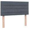 vidaXL Boxspringbett mit Matratze Dunkelgrau 90x210 cm Samt