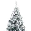 vidaXL K&uuml;nstlicher Weihnachtsbaum mit 300 LEDs mit St&auml;nder Wei&szlig; 180 cm