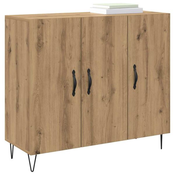 vidaXL Sideboard Artisan-Eiche 90 x 32,5 x 80 cm Holzwerkstoff