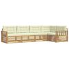 vidaXL Outdoor-Sofagarnitur 6 stk. Wei&szlig; und Creme Polyester