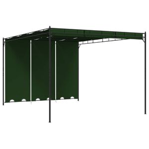 vidaXL Pavillon 4 x 3 x 2,3 m Gr&uuml;n Polyester und Stahl