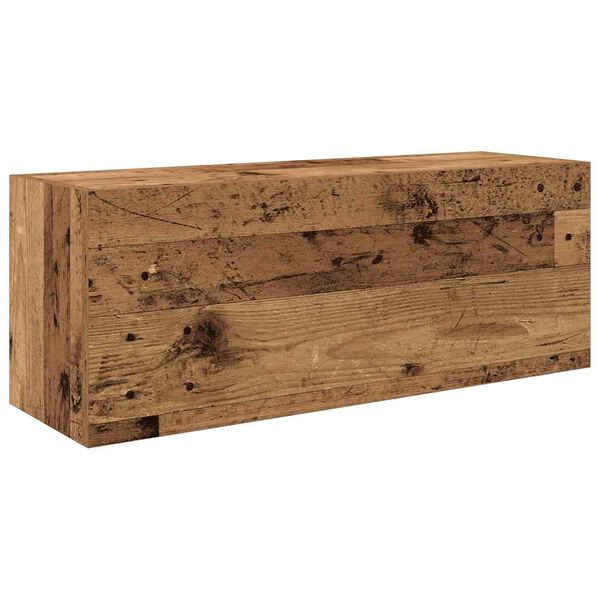 vidaXL Bad-Wandschrank Altholz-Optik 80x25x30 cm Holzwerkstoff
