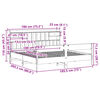 vidaXL Massivholzbett mit Regal ohne Matratze 180x200 cm Kiefer