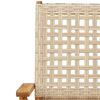 vidaXL 7-tlg. Garten-Essgruppe Poly Rattan und Massivholz Beige