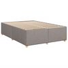 vidaXL Boxspringbett mit Matratze Taupe 140x190 cm Stoff